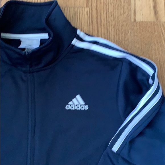 Adidas Navy and White Track Jacket for boys - Picture 2 of 5